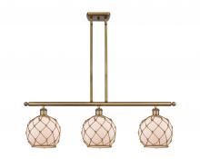 Innovations Lighting 516-3I-BB-G121-8RB-LED - Farmhouse Rope - 3 Light - 36 inch - Brushed Brass - Cord hung - Island Light