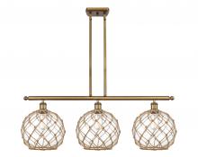 Innovations Lighting 516-3I-BB-G122-10RB-LED - Farmhouse Rope - 3 Light - 37 inch - Brushed Brass - Cord hung - Island Light