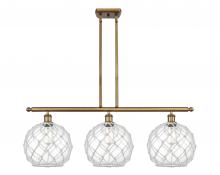 Innovations Lighting 516-3I-BB-G122-10RW - Farmhouse Rope - 3 Light - 37 inch - Brushed Brass - Cord hung - Island Light