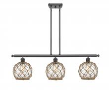 Innovations Lighting 516-3I-OB-G122-8RB-LED - Farmhouse Rope - 3 Light - 36 inch - Oil Rubbed Bronze - Cord hung - Island Light