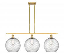 Innovations Lighting 516-3I-SG-G122-10CSN-LED - Farmhouse Chicken Wire - 3 Light - 37 inch - Satin Gold - Cord hung - Island Light