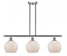 Innovations Lighting 516-3I-SN-G121-8CSN-LED - Farmhouse Chicken Wire - 3 Light - 36 inch - Brushed Satin Nickel - Cord hung - Island Light