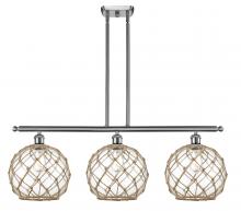 Innovations Lighting 516-3I-SN-G122-10RB - Farmhouse Rope - 3 Light - 37 inch - Brushed Satin Nickel - Cord hung - Island Light