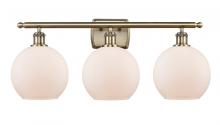 Innovations Lighting 516-3W-AB-G121-8 - Athens - 3 Light - 28 inch - Antique Brass - Bath Vanity Light