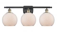 Innovations Lighting 516-3W-BAB-G121-8CSN-LED - Farmhouse Chicken Wire - 3 Light - 28 inch - Black Antique Brass - Bath Vanity Light