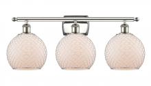 Innovations Lighting 516-3W-PN-G121-8CSN-LED - Farmhouse Chicken Wire - 3 Light - 28 inch - Polished Nickel - Bath Vanity Light