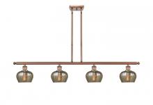 Innovations Lighting 516-4I-AC-G96-LED - Fenton - 4 Light - 48 inch - Antique Copper - Cord hung - Island Light