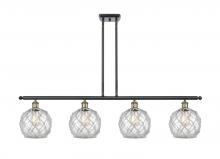 Innovations Lighting 516-4I-BAB-G122-8RW-LED - Farmhouse Rope - 4 Light - 48 inch - Black Antique Brass - Cord hung - Island Light