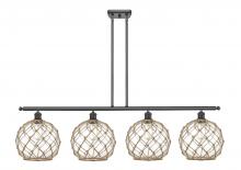 Innovations Lighting 516-4I-OB-G122-10RB-LED - Farmhouse Rope - 4 Light - 48 inch - Oil Rubbed Bronze - Cord hung - Island Light