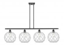 Innovations Lighting 516-4I-OB-G122-10RW-LED - Farmhouse Rope - 4 Light - 48 inch - Oil Rubbed Bronze - Cord hung - Island Light