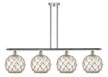 Innovations Lighting 516-4I-PC-G122-10RB - Farmhouse Rope - 4 Light - 48 inch - Polished Chrome - Cord hung - Island Light