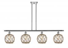 Innovations Lighting 516-4I-PC-G122-8RB-LED - Farmhouse Rope - 4 Light - 48 inch - Polished Chrome - Cord hung - Island Light