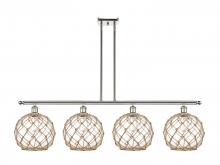 Innovations Lighting 516-4I-PN-G122-10RB - Farmhouse Rope - 4 Light - 48 inch - Polished Nickel - Cord hung - Island Light