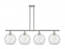 Innovations Lighting 516-4I-PN-G122-10RW-LED - Farmhouse Rope - 4 Light - 48 inch - Polished Nickel - Cord hung - Island Light