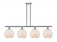 Innovations Lighting 516-4I-SN-G121-10CSN-LED - Farmhouse Chicken Wire - 4 Light - 48 inch - Brushed Satin Nickel - Cord hung - Island Light