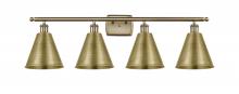 Innovations Lighting 516-4W-AB-MBC-8-AB-LED - Berkshire - 4 Light - 38 inch - Antique Brass - Bath Vanity Light