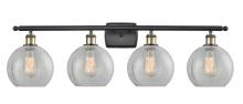 Innovations Lighting 516-4W-BAB-G125-LED - Athens - 4 Light - 38 inch - Black Antique Brass - Bath Vanity Light