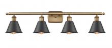 Innovations Lighting 516-4W-BB-M8-BK-LED - Smithfield - 4 Light - 37 inch - Brushed Brass - Bath Vanity Light