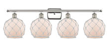 Innovations Lighting 516-4W-PN-G121-8RW-LED - Farmhouse Rope - 4 Light - 38 inch - Polished Nickel - Bath Vanity Light