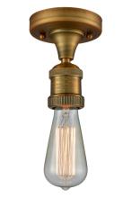 Innovations Lighting 517-1C-BB-LED - Bare Bulb - 1 Light - 5 inch - Brushed Brass - Semi-Flush Mount