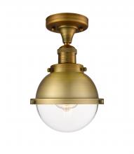 Innovations Lighting 517-1CH-BB-HFS-62-BB - Hampden - 1 Light - 7 inch - Brushed Brass - Semi-Flush Mount