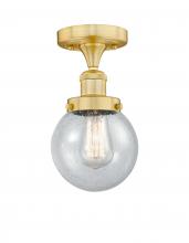 Innovations Lighting 616-1F-SG-G204-6 - Beacon - 1 Light - 6 inch - Satin Gold - Semi-Flush Mount