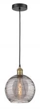 Innovations Lighting 616-1P-BAB-G1213-10SM - Athens Deco Swirl - 1 Light - 10 inch - Black Antique Brass - Cord hung - Mini Pendant