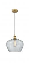 Innovations Lighting 616-1P-BB-G92-L - Fenton - 1 Light - 11 inch - Brushed Brass - Cord hung - Mini Pendant