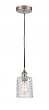 Innovations Lighting 616-1P-SN-G112C-5CL - Cobbleskill - 1 Light - 5 inch - Brushed Satin Nickel - Cord hung - Mini Pendant