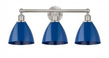 Innovations Lighting 616-3W-SN-MBD-75-BL - Plymouth - 3 Light - 26 inch - Satin Nickel - Bath Vanity Light