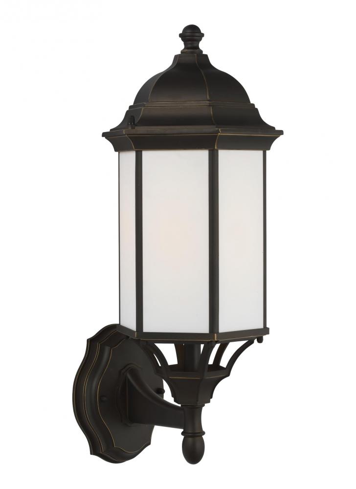 Sevier traditional 1-light LED outdoor exterior medium uplight outdoor wall lantern sconce in antiqu