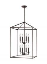 Generation Lighting 5115008EN-710 - Perryton transitional 8-light LED indoor dimmable large ceiling pendant hanging chandelier light in