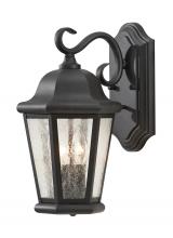 Generation Lighting OL5901EN/BK - Martinsville traditional 2-light LED outdoor exterior medium wall lantern sconce in black finish wit