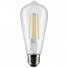 Satco Products Inc. S21870 - 8 Watt ST19 LED; Clear: Medium Base; 2700K; 800 Lumens; 2-Pack