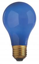 Satco Products Inc. S4981 - 40 Watt A19 Incandescent; Ceramic Blue; 2000 Average rated hours; Medium base; 130 Volt