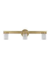 Visual Comfort & Co. Modern Collection KWBA27527NB-277 - Kelly Wearstler Esfera 3-light dimmable LED medium bath vanity with natural brass finish