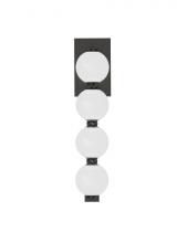 Visual Comfort & Co. Modern Collection SLWS22530BZ - Sean Lavin Perle 1-light dimmable LED sconce with dark bronze finish and glass shade