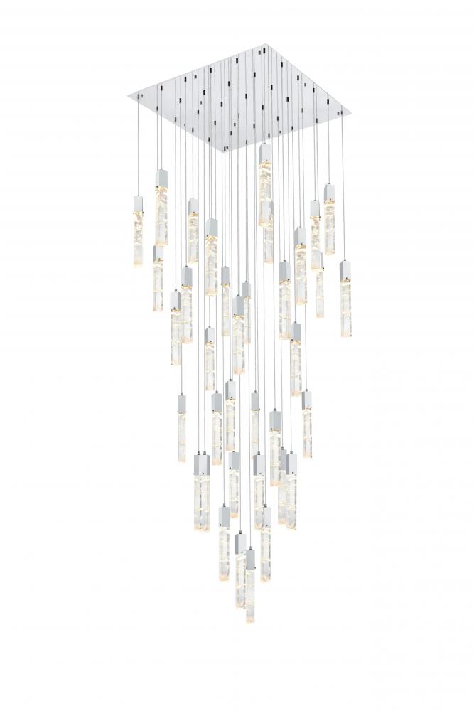 Aurora 42 inch Chandelier in Chrome