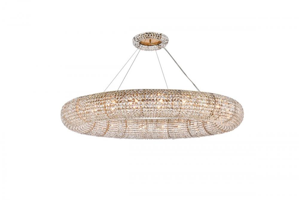 Paris 24 Light Brass Chandelier Clear Royal Cut Crystal