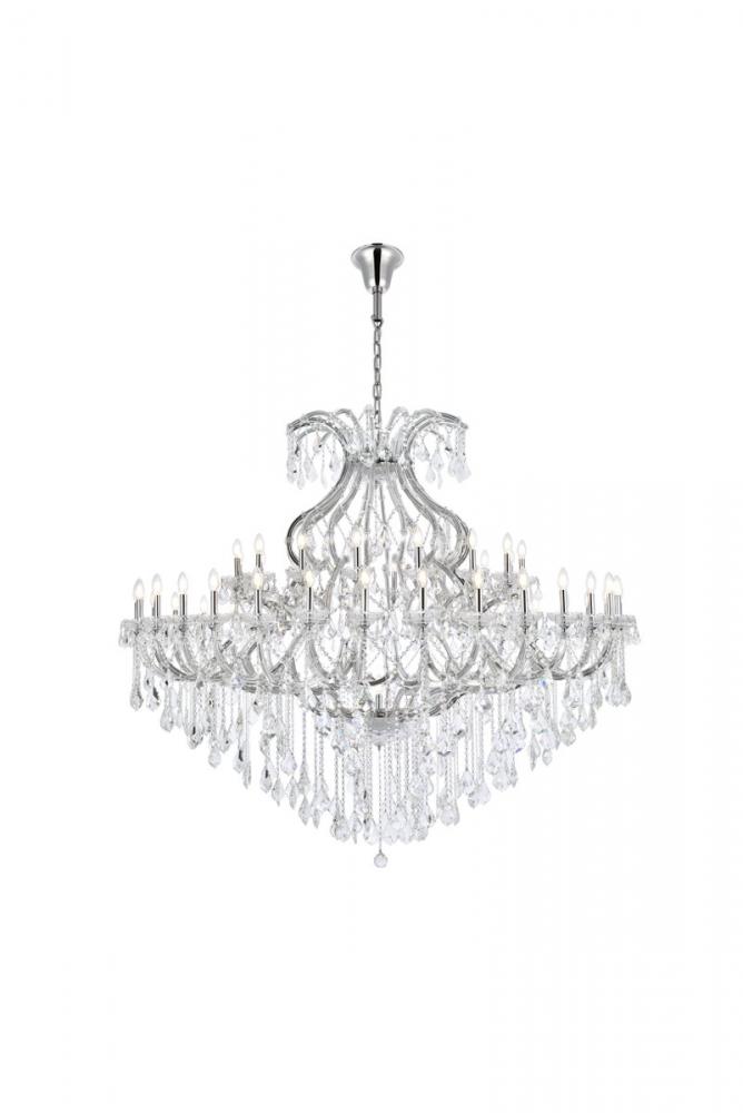 Maria Theresa 49 Light Chrome Chandelier Clear Royal Cut Crystal