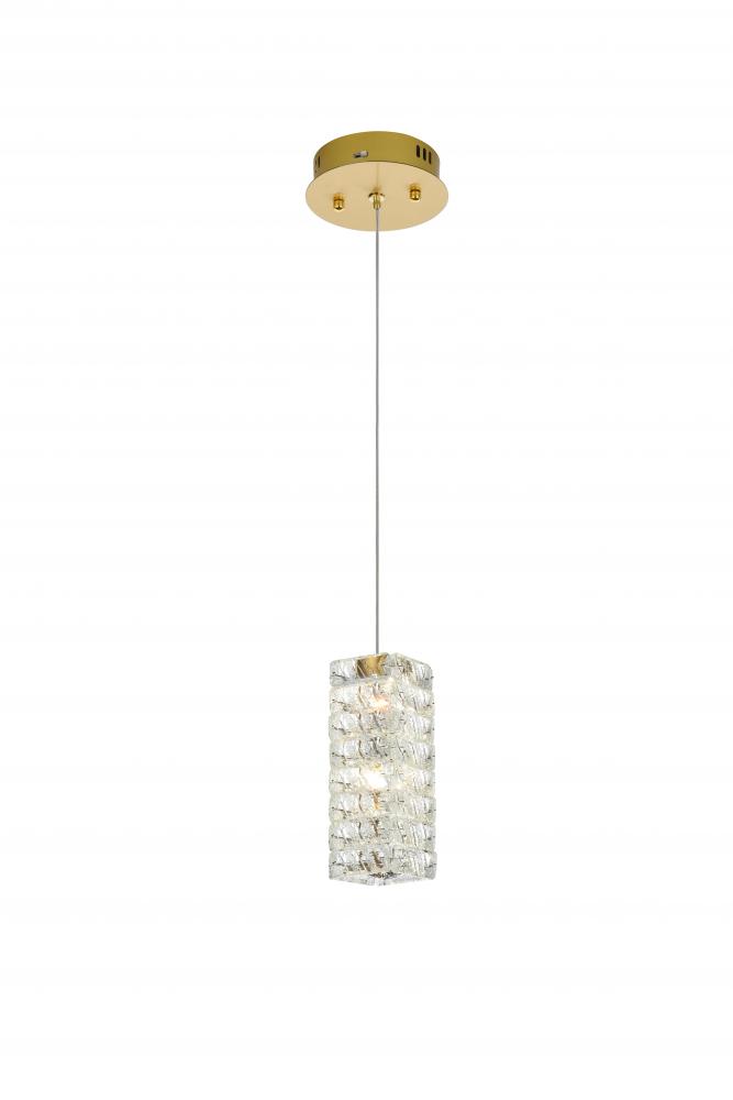 Aston 6.5 inch LED Pendant in Satin Gold