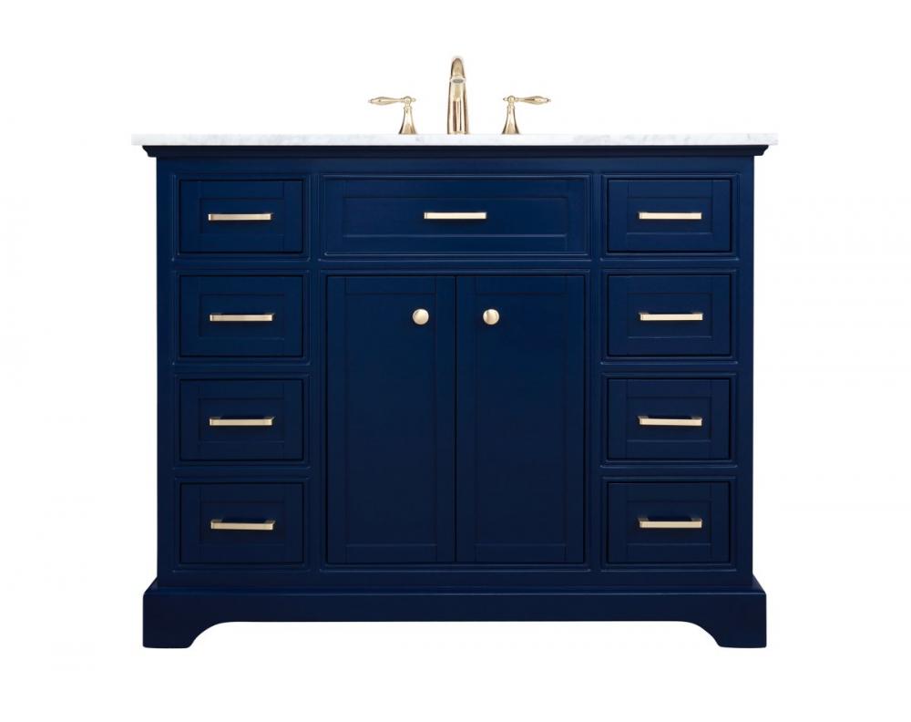 42 Inch Single Bathroom Vanity in Blue