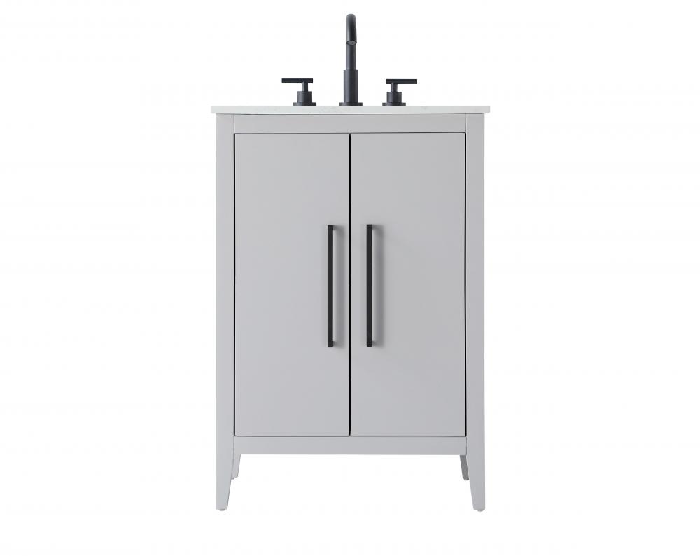 24 inch Single Bathroom Vanity in Grey