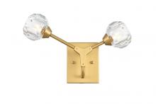 Elegant 3508W15G - Zayne 2 Light Wall Sconce in Gold