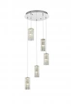 Elegant 3680D5RC - Aston 20 inch LED Pendant in Chrome