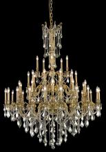 Elegant 9245G54FG-GT/RC - Rosalia 45 Light French Gold Chandelier Golden Teak (Smoky) Royal Cut Crystal