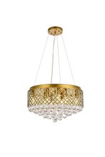 Elegant LD520D20BR - Tully 8 Lights Pendant in Brass