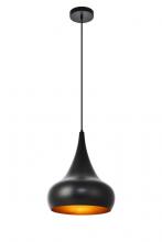 Elegant LDPD2047 - Circa Collection Pendant D11.5in H15in Lt:1 Black Finish