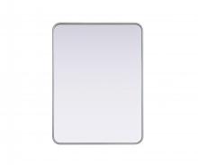 Elegant MR8A2736SIL - Contour Metal Rectangle Mirror 27x36 in Silver