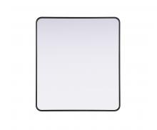 Elegant MR8A3640BLK - Contour Metal Rectangle Mirror 36x40 in Black